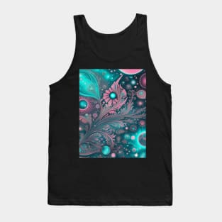 Other Worldly Designs- nebulas, stars, galaxies, planets with feathers Tank Top